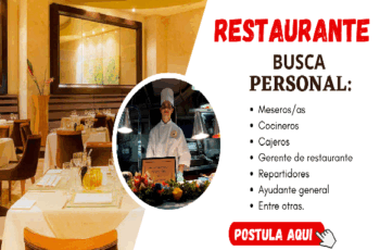 Trabaja en Cadena de Restaurantes con Beneficios Inmediatos
