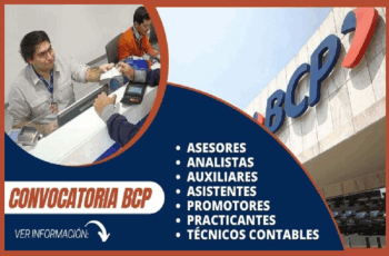 Trabaja en el BCP: Excelentes Oportunidades Laborales