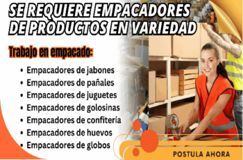 Trabaja como Empacador(a): Golosinas Juguetes Jabones y Más