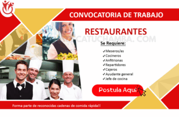 Empleos Disponibles en Cadena de Restaurantes: ¡Postula Ahora!