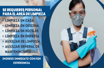 Trabajo de Limpieza – Vacantes en Oficinas y Empresas